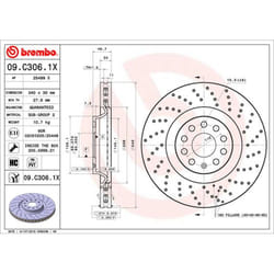 Disque de frein BREMBO XTRA LINE BREMBO 09.C306.1X, 1 pièce