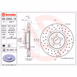 Disque de frein BREMBO XTRA LINE BREMBO 09.C542.1X, 1 pièce