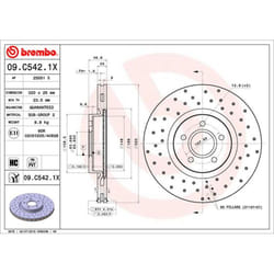 Disque de frein BREMBO XTRA LINE BREMBO 09.C542.1X, 1 pièce