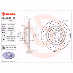 Disque de frein BREMBO XTRA LINE BREMBO 08.C501.1X, 1 pièce