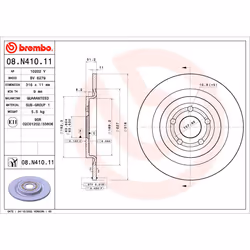 Disque de frein BREMBO 08.N410.11
