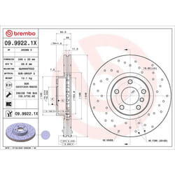 Disque de frein BREMBO 09.9922.1X