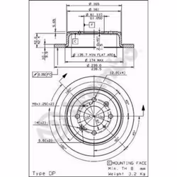 Disque de frein BREMBO MAX 08.7104.75, 1 pièce