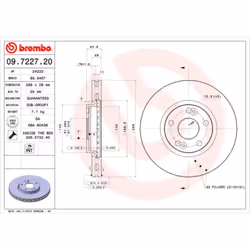 Disque de frein BREMBO 9722720 avant, ventilé, 1 pièce - Vue supplémentaire 5