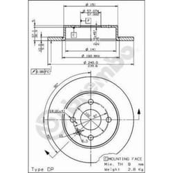Disque de frein BREMBO MAX LINE 08.7626.75, 1 pièce