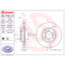Disque de frein BREMBO 09.7723.10, 1 pièce