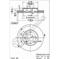 Disque de frein BREMBO MAX 09.8635.75, 1 pièce
