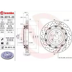 BREMBO Disque de frein MERCEDES-BENZ: SL Cabriolet TWO-PIECE FLOATING DISCS LINE 09.9315.23 2304231412,A2304231412 Disques de frein, Disque