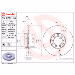 Disque de frein BREMBO 09.9762.10, 1 pièce - Vue supplémentaire 3
