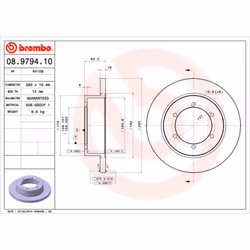 Disque de frein BREMBO 08.9794.10, 1 pièce