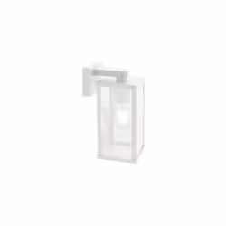 Applique murale en aluminium moulé sous pression. Couleur blanche en relief. Diffuseur en verre transparent. Hauteur maximale ...