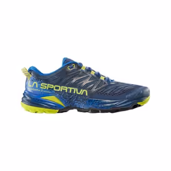 Chaussures de running La Sportiva Akasha II - Storm blue/lime punch - Homme - Intensif - Drop 7mm
