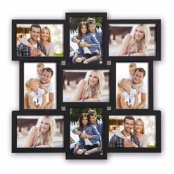 ZEP SANTANDER, Carton, Plastique, Noir, Multi cadre, Mur, 13 x 18 cm, Rectangulaire