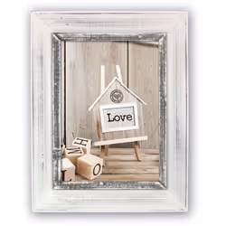 ZEP Athis, Bois, Gris, Cadre pour une seule photo, Table, Mur, 15 x 20 cm, Rectangulaire