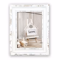ZEP Rivoli white, Bois, Blanc, Cadre pour une seule photo, Table, Mur, 15 x 20 cm, Rectangulaire