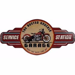 Déco métallique Thème Garage 60 cm En Métal Dim : 60 x 28 cm
