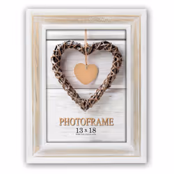 ZEP Zacapa, Cadre pour une seule photo, Bois, Naturel, Blanc, Table, Mur, 20 x 25 cm, Rectangulaire