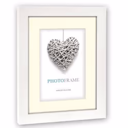 ZEP Regent 4, Cadre pour une seule photo, Bois, Blanc, Jaune, Table, Mur, 9 x 13 cm, Rectangulaire