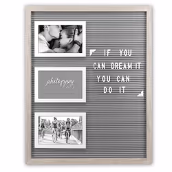 ZEP Lumiere, Cadre photo, Bois, Gris, Blanc, Mur, 10 x 15 cm, Rectangulaire