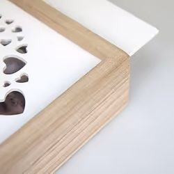 ZEP LOVE BOX USB Boîte de rangement Rectangulaire Bois Blanc, Bois