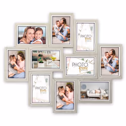 ZEP Brema, Bois, Gris, Blanc, Cadre photo, Mur, 10 x 15 cm, Rectangulaire
