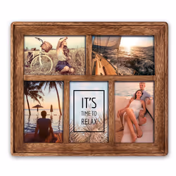 ZEP Mosel, Multi cadre, Panneaux MDF, Marron, Table, Mur, 10 x 15 cm, Rectangulaire