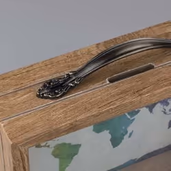 ZEP JACOB tirelire Marron Verre, Panneaux MDF, Bois 1 pièce(s)
