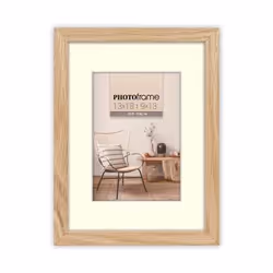 ZEP Malmo natural, Cadre pour une seule photo, Panneaux MDF, Naturel, Table, Mur, 15 x 20 cm, Rectangulaire
