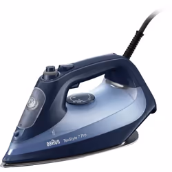 Braun TexStyle 7 Pro SI7160BL, Fer à vapeur, SteamGlide Advanced, 2 m, 250 g/min, Noir, 50 g/min