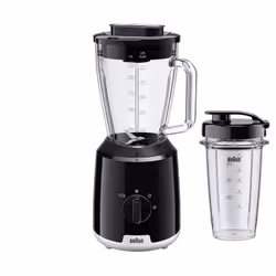 Braun JB1051, Mélangeur de table, 1,25 L, Fonction d'impulsion, Pileur de glace, 0,9 m, 600 W