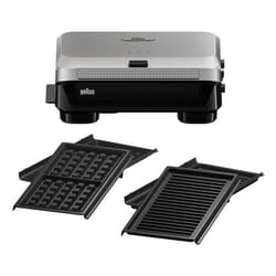 Braun SM5006 gaufrier et appareil à croque-monsieur 800 W Noir, Argent