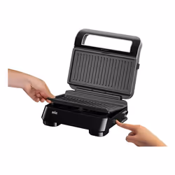 Braun SM5006 gaufrier et appareil à croque-monsieur 800 W Noir, Argent