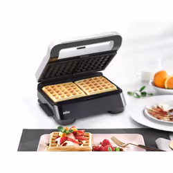 Braun SM5006 gaufrier et appareil à croque-monsieur 800 W Noir, Argent - Vue supplémentaire 4