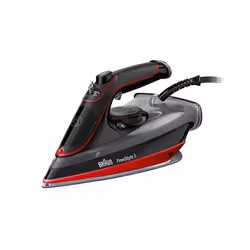 Braun TexStyle 3 SI 5057 RD, Fer à vapeur, Semelle en céramique, 2 m, 220 g/min, Noir, Rouge, 50 g/min
