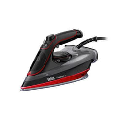 Braun TexStyle 3 SI 5057 RD Fer à vapeur Semelle en céramique 2700 W Noir, Rouge