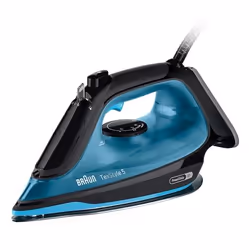 Braun TexStyle 5, Fer à vapeur, Semelle en céramique, 2 m, 210 g/min, Noir, Bleu, 50 g/min