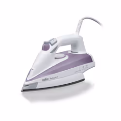 Braun TS 715, Fer à repasser à sec ou à vapeur, Semelle Eloxal, 2,5 m, 140 g/min, Rose, Blanc, 0,4 L