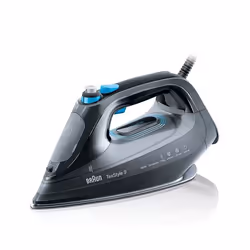 Braun TexStyle 9 SI 9188 E BK, Fer à vapeur, Semelle Eloxal, 2,5 m, 230 g/min, Noir, 50 g/min