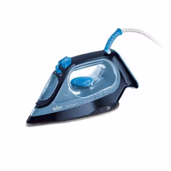 Braun TexStyle 3 SI 3050 BL, Fer à repasser à sec ou à vapeur, Semelle en céramique, 2 m, Bleu, 160 g/min, 0,27 L