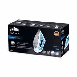 Braun TexStyle 3 Steam Iron SI 3053 Blue Semelle en céramique 2400 W Bleu