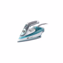 Braun TexStyle 3 SI 5017 GR, Fer à vapeur, Semelle en céramique, 2 m, 190 g/min, Gris, Turquoise, Blanc, 150 g/min