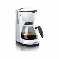 Braun KF 520/1 WH, Machine à café filtre, Café moulu, 1100 W, Blanc