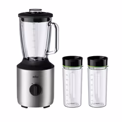 Braun SIJB 3272 SI, Mélangeur de table, 1,5 L, Fonction d'impulsion, 0,85 m, 800 W, Acier inoxydable