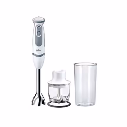 Braun MultiQuick 9 MultiQuick 5 Vario MQ 5220 WH, Mélangeur par immersion, 0,6 L, 1,2 m, 1000 W, Gris, Acier inoxydable, Blan ...