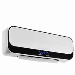 Olimpia Splendid Caldo Up T, Chauffage de ventilateur électrique, Vitrocéramique, 8 h, Intérieure, Mur, Noir, Blanc