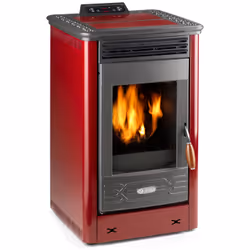 Olimpia Splendid Dafne Bordeaux, Pose libre, Noir, Bordeaux, Pellet, 160 m³, 87,2%, 1,42 kg/h
