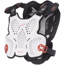 Alpinestars A-1 Protecteur de poitrine 2016, noir-blanc, taille XL 2XL pour Hommes
