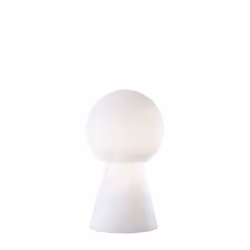 Ideal Lux BIRILLO TL1 MEDIUM, Blanc, Verre, Métal, Salon, IP20, E27, 1 ampoule(s)