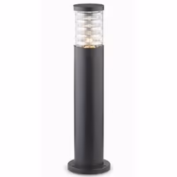 Ideal Lux Tronco PT1 Small, Éclairage de plancher extérieur, Noir, Aluminium, Verre, IP44, Entrée, Transparent