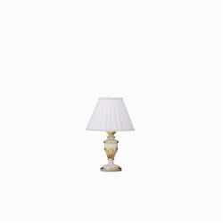 Ideal Lux Firenze TL1 Small lampe de table E27 Or, Blanc